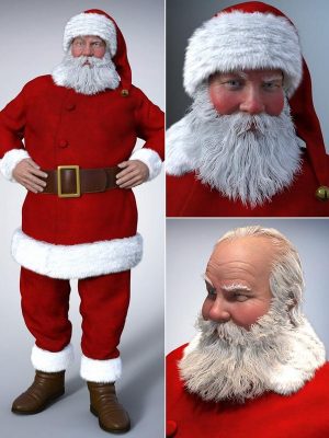 Santa Claus Outfit, Character and Hair Bundle圣诞老人  服装、人物和头发包-圣诞老人装备，性格和发捆套圣诞圣诞人包装，人物和批发包