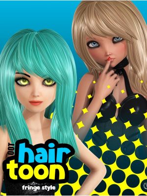 OOT Toon Hair_Fringe Style for Genesis 2 Female(s)-oot toon mair_fringe风格为创世纪2女性