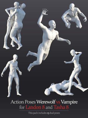 Action Poses Werewolf vs Vampire-动作造型狼人吸血鬼