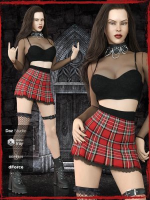 After Midnight Outfit Set for Genesis 8 Female(s)-为《创世纪8》女主角准备的套装
