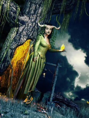 Arcane Enchantress Appurtenances for Genesis 8 Female-《创世纪》第八章女性的神秘女巫附属品