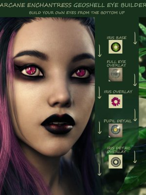 Arcane Enchantress Geoshell Eye Builder For Genesis 8 Female-创世纪号女性的奥术女巫