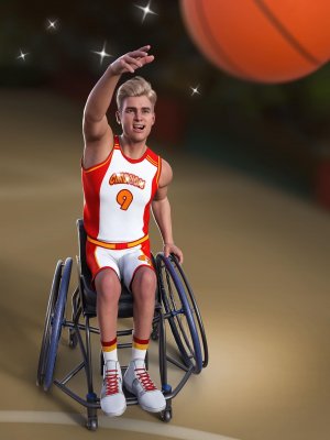 Basketball Wheelchair Animations for Genesis 8.1 Male and Michael 8.1-创世纪8.1男和迈克尔8.1的篮球轮椅动画