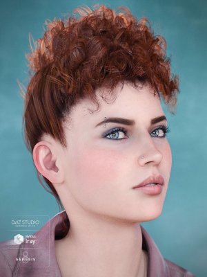 Bernedette Hair for Genesis 8 Female(s)-头发为创世纪8女性