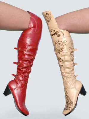 COG Jackboots for Genesis 8 Female-创世纪8女式长筒靴