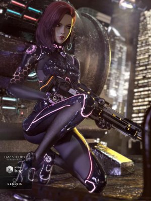 CR Sci-fi Suit for Genesis 8 Females-创世纪8女性科幻套装