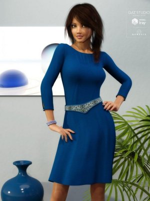 Classy Dress Outfit for Genesis 3 Female(s)-《创世纪3》女性经典套装