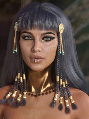 Cleo Hair for Genesis 3 and 8 Female(s)-《创世纪3》和《创世纪8》女性的头发
