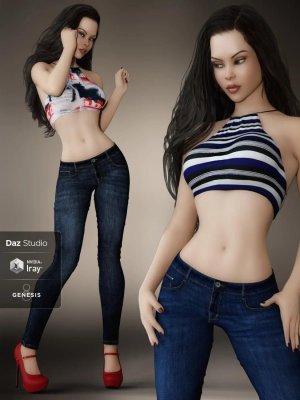 Cute Casual Outfit for Genesis 8 Females-可爱的休闲装为创世纪8女性。