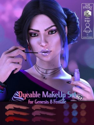 Dyeable MakeUp Set for Genesis 8 Female-《创世纪》女性可染化妆套装
