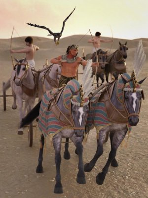 Egyptian Chariot Warfare for Daz Horse 2-埃及战车大战之达兹马2