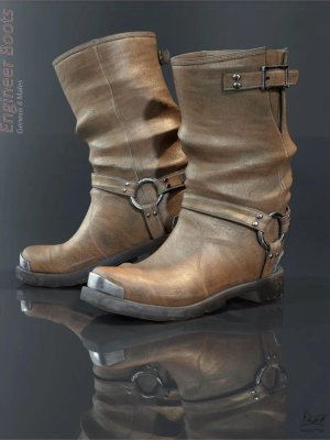 Engineer Boots for Genesis 8 Male(s)-适用于8的工程师靴