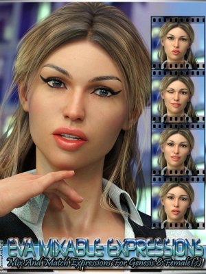 Eva Mixable Expressions for Genesis 8 Female(s)-创世纪8女性的EVA可混合表达式