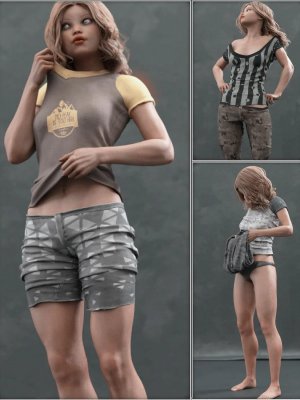 Everyday 2 Daily Poses and Clothes Vol.1 for Genesis 8 Female(s)-每日2每日姿势和衣服第一卷创世纪8女性