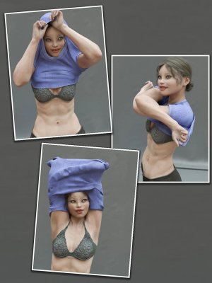Everyday 2 Undress Poses and Clothes for Genesis 8 Female(s) (Update 2020-08-24)-《创世纪》第八季女性日常个脱衣姿势和衣服更新：