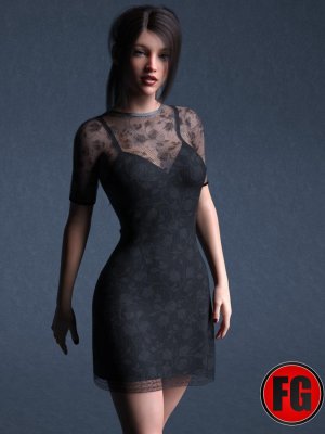 FG Elegant Party Dress for Genesis 8 Female(s)-优雅的聚会礼服为创世纪8女性