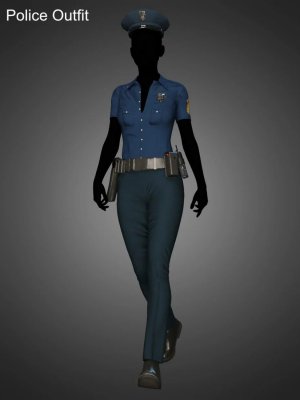 FG Police Woman Outfit for Genesis 8 Female(s)-创世纪8号女警套装