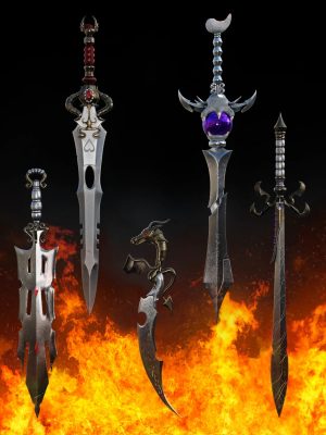 Fantasy Swords Collection Vol1 for Genesis 8-Genesis 8的幻想剑收集Vol1