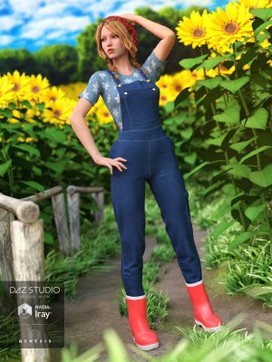 Garden Outfit for Genesis 3 Female(s)-创世纪女性花园装备