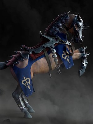 Guardian Horse Armor for DAZ Horse 2-的守护马盔甲