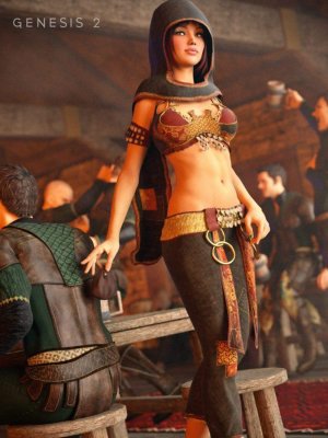 Gypsy Outfit for Genesis 2 Female(s)-为《创世纪2》中的女性设计的吉普赛服装