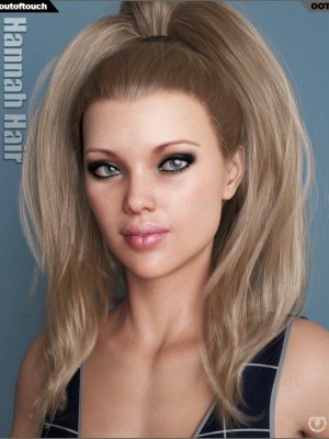 Hannah Ponytail Hair for Genesis 3 and 8 Female(s)-汉娜马尾辫头发创世纪3和8女性