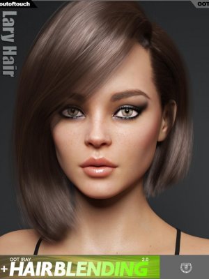 Lary Hair for Genesis 3 and 8 Female(s)-《创世纪3》和《创世纪8》女性头发