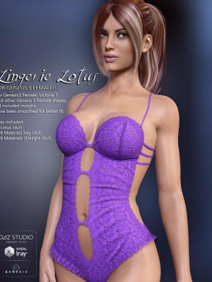 Lingerie Lotus for Genesis 3 Females-《创世纪3》女性内衣