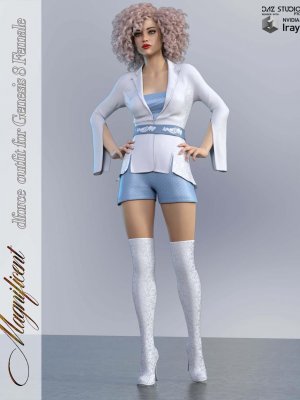 Magnificent dForce Outfit for Genesis 8 Females-为创世纪8号女性设计的华丽服装