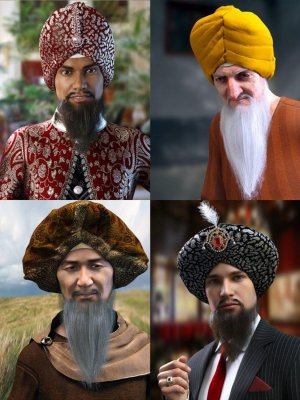 Morphing Turban and Beard for Genesis 8 Male(s)-变形头巾和胡须为创世纪8男性