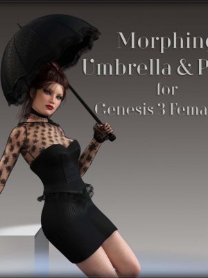Morphing Umbrella and Poses for G3F-3的变形雨伞和姿势
