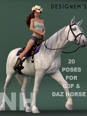 Natural horse – G3F & DAZ Horse 2 poses-天然马＆＃8211;G3F＆＃038;Daz Horse 2姿势