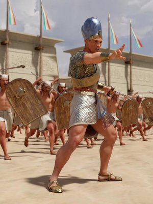 Pharaoh At War Characters and Outfit for Genesis 8 Male-战争中的法老《创世纪》第八章男性角色和服装