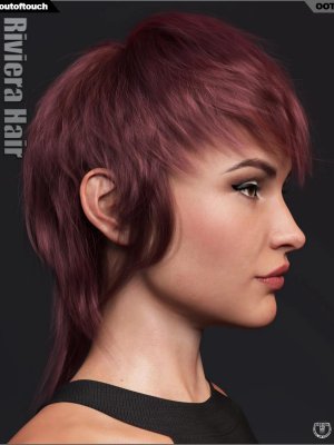 Riviera Hair for Genesis 3 and 8-创世纪3和8的里维埃拉头发