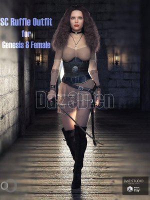SC Ruffle Outfit for Genesis 8 Female-《创世纪8》女版荷叶边套装