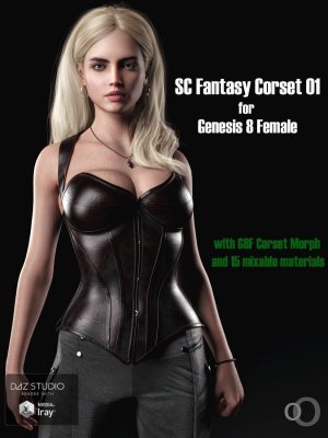 SC Solo Fantasy Corset 01 for Genesis 8 Female-独奏幻想胸衣为创世纪女性。