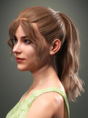 SP Hair 014 for Genesis 3 and 8 Female-创世记3和8女性的头发014