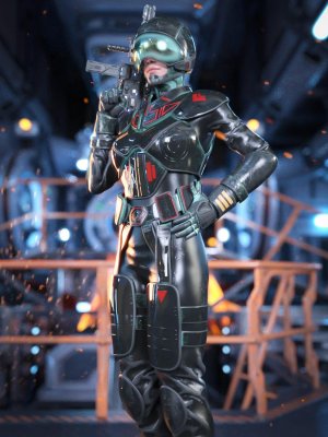 Sci-Fi Heavy Armor for Genesis 8.1 Females-创世纪女性科幻重甲