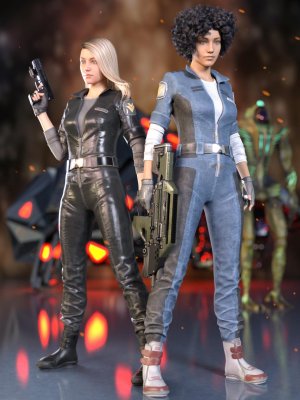 Sci-Fi Retro Outfit for Genesis 8 Females-《创世纪8》女主角的科幻复古装