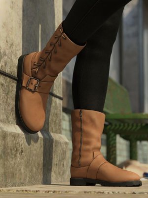 Side Laced Boots for Genesis 8 Female-创世纪女侧面系带靴