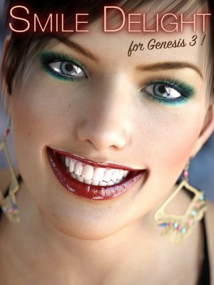 Smile Delight for Genesis 3 Female(s)-《创世纪3》女性的微笑喜悦