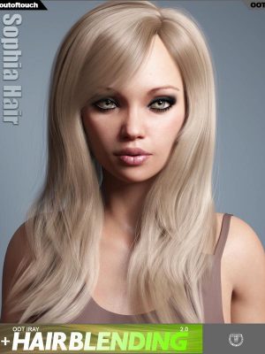 Sophia Hair for Genesis 3 and 8 Female(s)-Sophia头发为创世纪3和8女性（s）