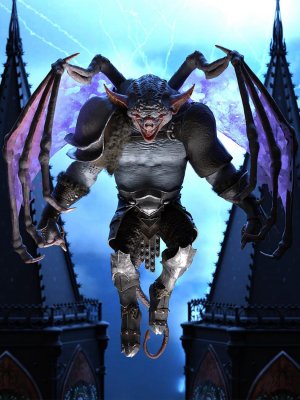 Stone Guardian Poses for Gargoyle HD-石像守护者为石像鬼HD拍照