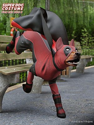 Super Dog Costume for DAZ Dog 8-8的超级狗服装
