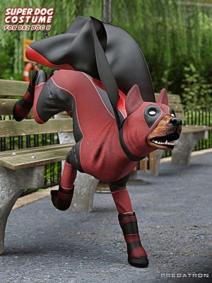 Super Dog Costume for DAZ Dog 8-Daz Dog 8的超级狗服装