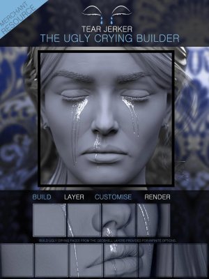 Tear Jerker the Ugly Crying Builder for Genesis 3, 8 and 8.1 Females Merchant Resource-催人泪下的丑陋哭泣的建设者创世纪，和女性商人资源