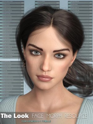 The Look Face Morph Resource for Genesis 8.1 Females-创世纪81女性的外观面部变形资源