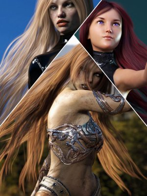 Turbulent Long Hair for Genesis 3 and 8 Females-《创世纪3》和《创世纪8》女性乱蓬蓬的长发