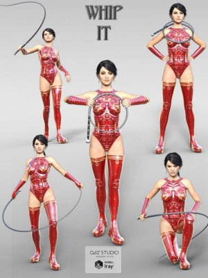 Whip and Poses for Genesis 3 Female(s)-《创世纪3》中女性的鞭子和姿势