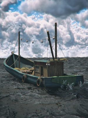 Wood Fishing Boat